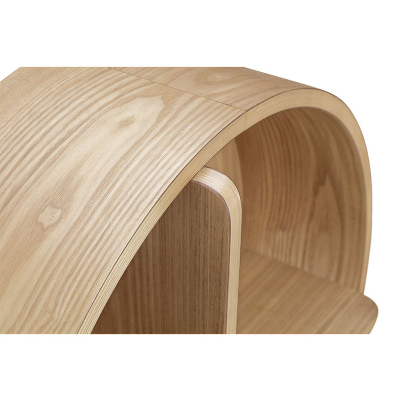 Linares 3 Piece Circle Floating Shelf, Light Brown