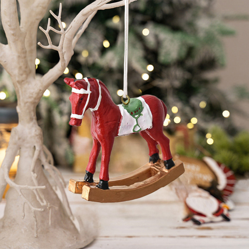 Décoration de Noël en résine, Rouge