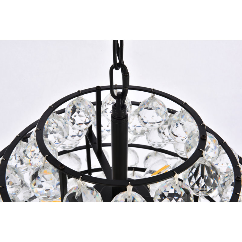 Kieron 3 - Light Unique/Statement Pendant, Black, 75" H x 16" W x 16" D
