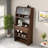 Buffet With Hutch And Foldable Dining Table, Storage Shelves, Side Hooks And A Cabinet With Sliding Doors-1136706086