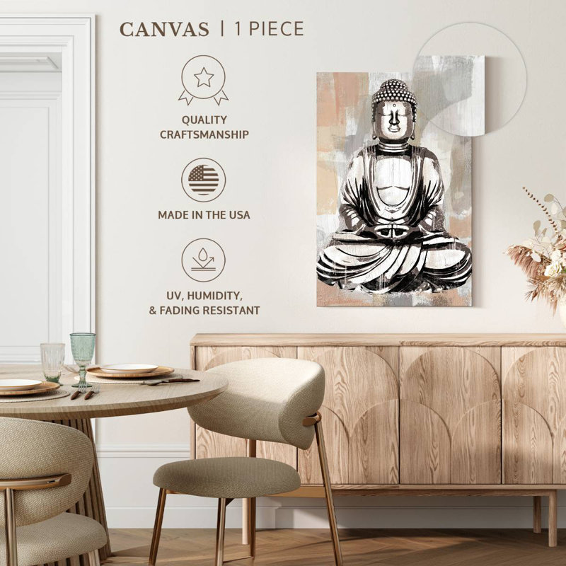 Adella Silver Buddha, 12" H x 8" W