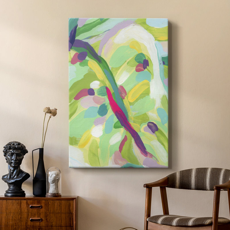 Bright Tropical Abstraction VI - galerie sur mesure, H 12 po x l 8 po