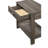Rustic Grey Single Drawer & Bottom Shelf Nightstand for Bedroom Functional Style