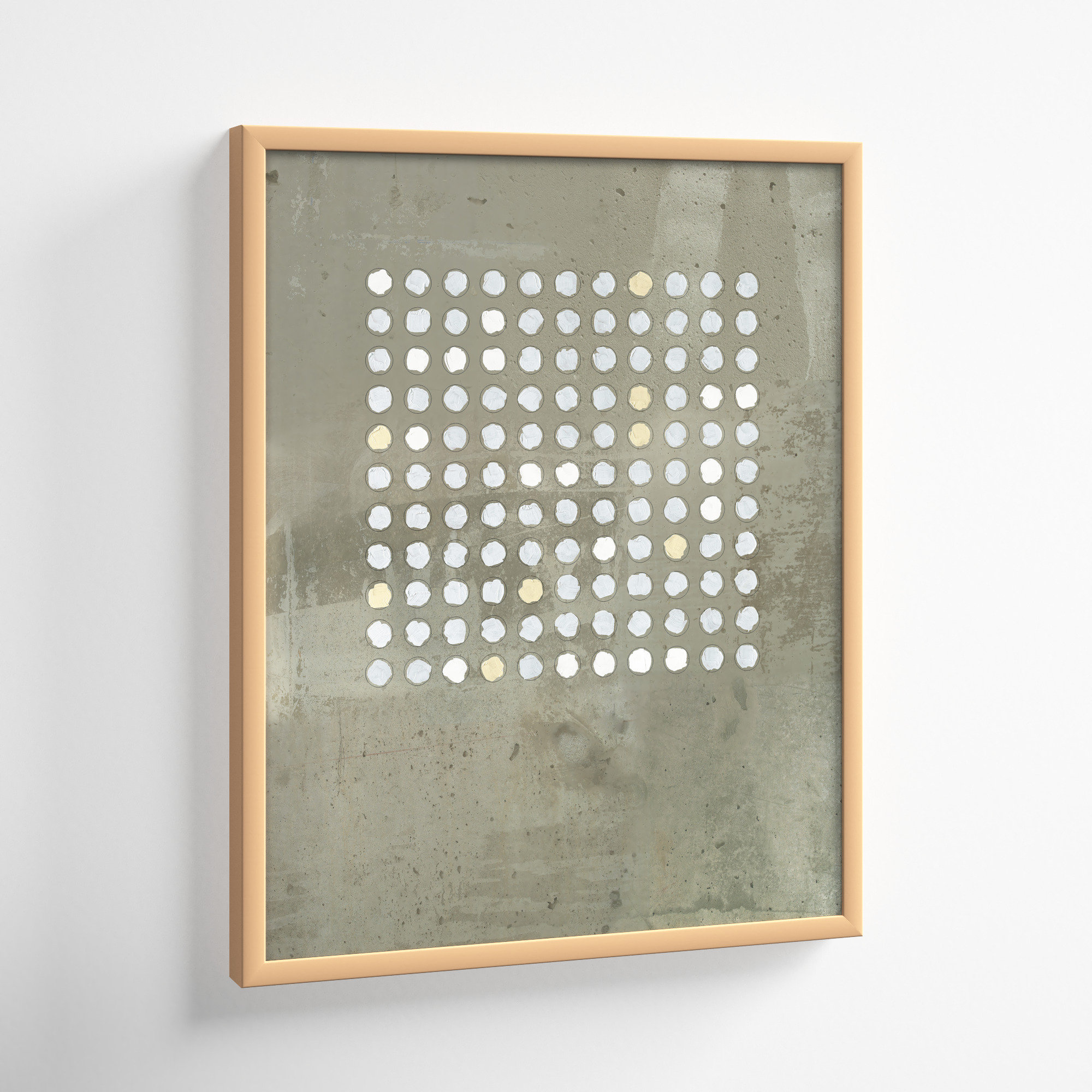 Circles In Squares 2 by Jacques Pilon, Brown, 20" H x 16" W x 1.25" D