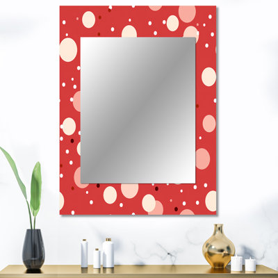Elkport Playful Polka Dots - miroir à pois, miroir mural moderne unique, impression d'art en métal