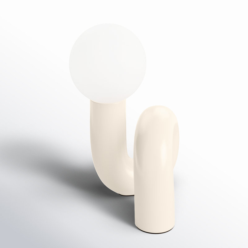 Verda Resin Table Lamp, White
