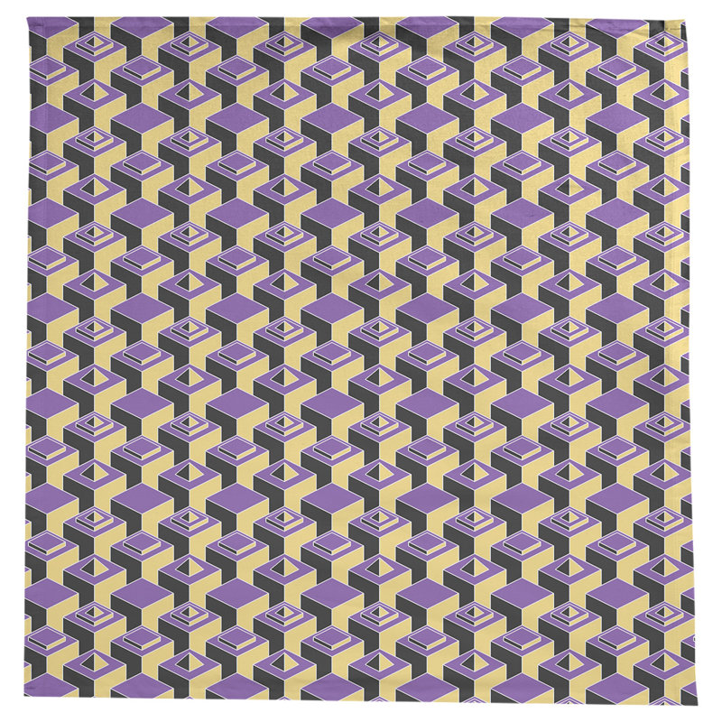 Nappe de gratte-ciels classiques, Mauve/jaune