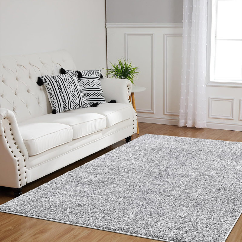 Tapis à poil long uni antidérapant antidérapant