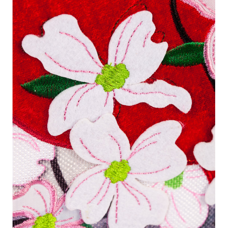 Drapeau de jardin en polyester cardinal nichoir