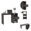 Bureau d'ordinateur Omma, un tiroir, deux tablettes