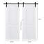 Porte de grange blanche coulissante double en panneaux de fibres à densité moyenne de 3/4 po d'épaisseur 48 po x 80 po avec quincaillerie-132725151