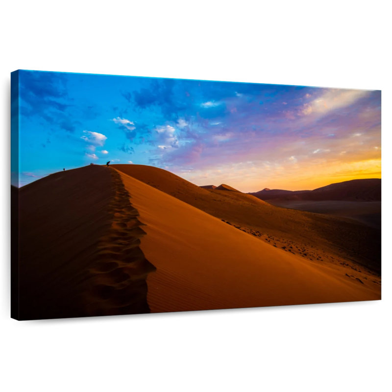 Alvord, coucher de soleil au-dessus du désert du Namib, H 16 po x l 24 po