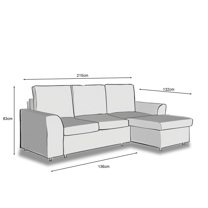 Corner Sofa , Black