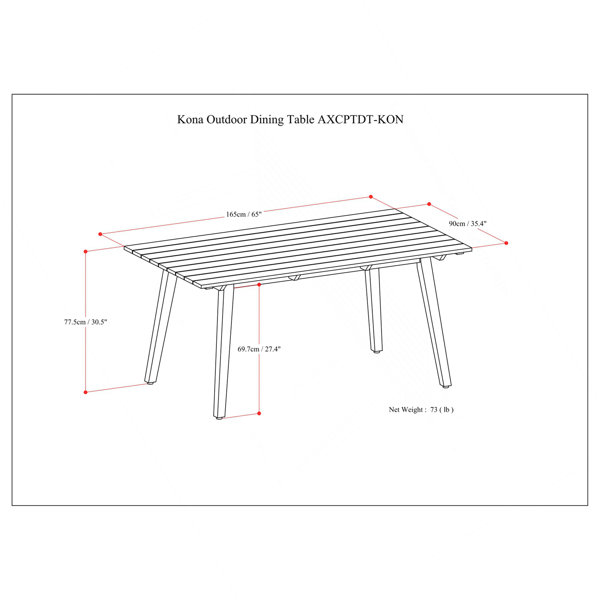 Dimensions du produit