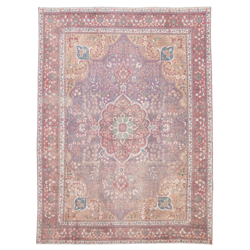 Tapis mauve unique 9 pi 6 po x 12 pi 8 po Antalya