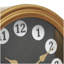Horloge de table analogique à quartz en métal doré