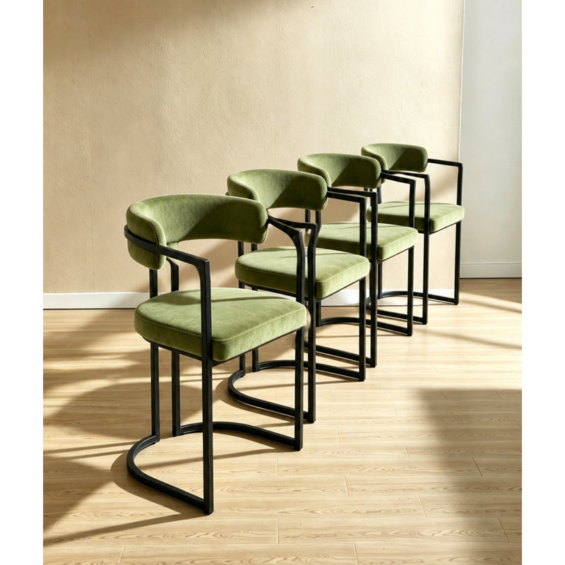 Upholstered Dining Chair, Green