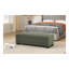 Banc de rangement avec repose-pieds 50 po en tissu texturé avec repose-pieds et rangement dissimulé