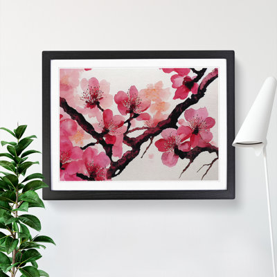 Cherry Blossom Flower Watercolour Vol.2 - Framed Print