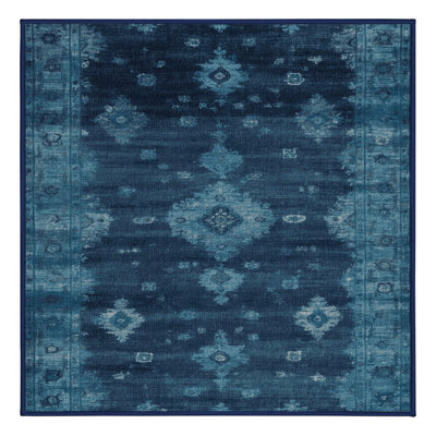 Machine Washable Overdyed Gray Area Rug