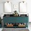 72" Robertson Double Bathroom Vanity Set with Rectangular Undermount Sinks-75247726-75247727-75247730
