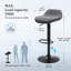 Swivel Upholstered Adjustable Height Bar Stool-1582302424