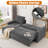 L Shaped Convertible Sleeper Sofa Bed Sectional Couch With Pull Out Bed For Living Room