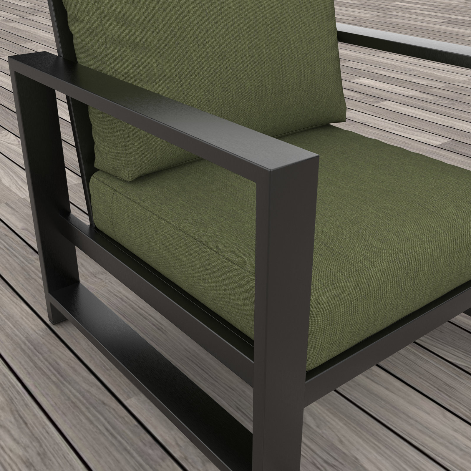 Dulcie 2-Person Sunbrella® Patio Seating Group, Green