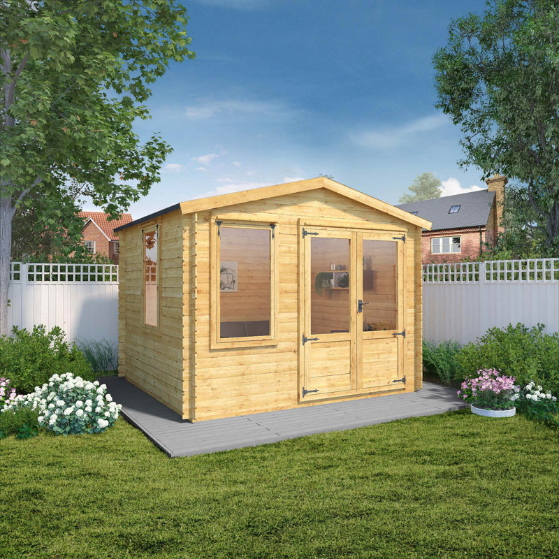 Mercia 11ft x 10ft Apex Log Cabin (19mm)