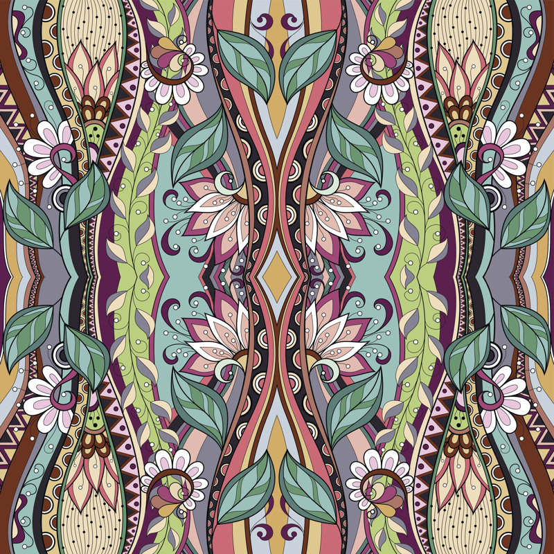 Seamless Floral Pattern by IrinaKrivoruchko - Wrapped Canvas Print, 30cm H x 30cm W