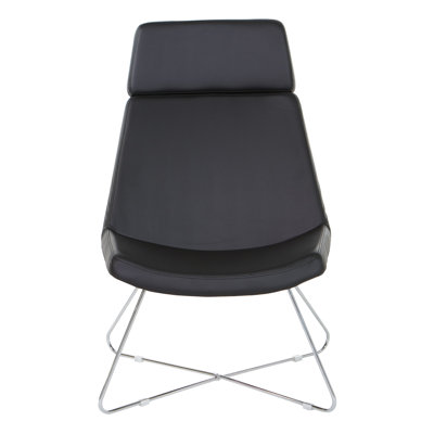 Mikisha Faux Leather Seat Reception Chair with Manufactured Wood Frame