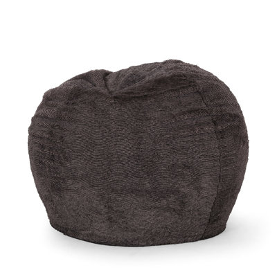 Fauteuil à billes rond en fausse fourrure brun / beige Élégant accessoire de chambre à coucher. Housse à fermeture à glissière amovible. Rembourrage en mousse et détente. Noyau supérieur lavable