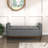 Mid-Century Modern Lift Top Storage Bench, Gray Upholstered, Solid Wood Walnut Bedroom Furniture Finish Storage, Textured Upholstery-1646175831