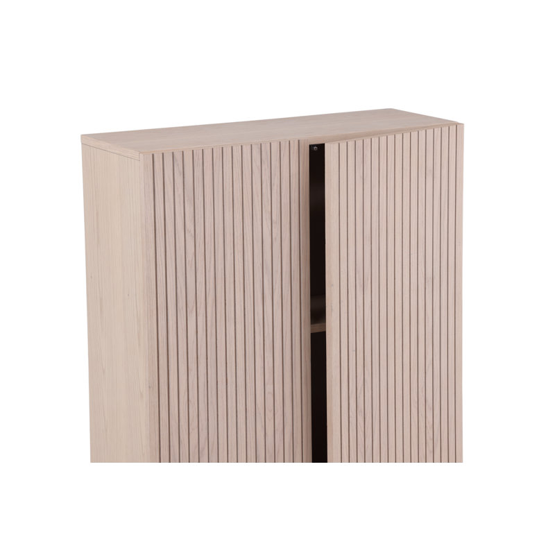 Lieven Steel Standard Accent Cabinet, Oak