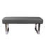 Banc rembourré en similicuir Cialan avec structure en acier inoxydable-12002532-35640926