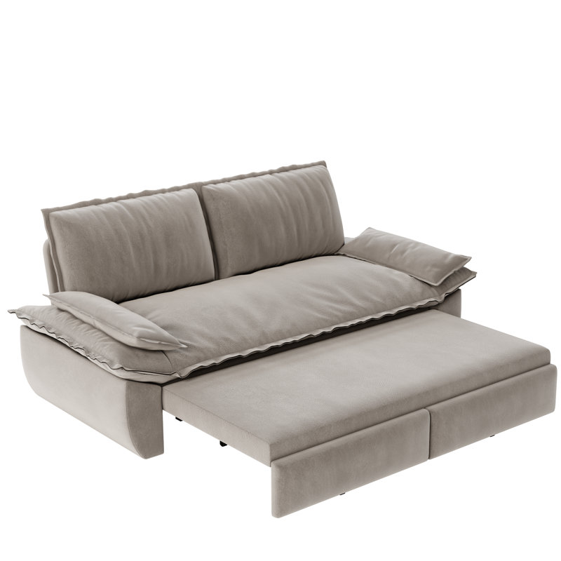 Canapé-lit escamotable de 73,2 po, canapé-lit convertible 3-en-1, causeuse multifonctionnelle en velours