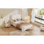 Lit simple tapissier simple TG beige avec tête d'ours et fonction pratique