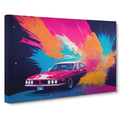 Retro Car Splash Vol.2 - Wrapped Canvas Painting