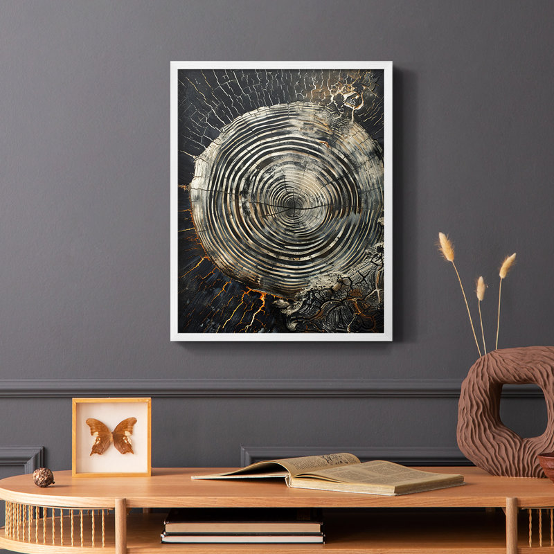 ABSTRACT Series CLXI - Impression encadrée de qualité supérieure - Prêt à accrocher - Aucun clou requis AAI400501, Blanc