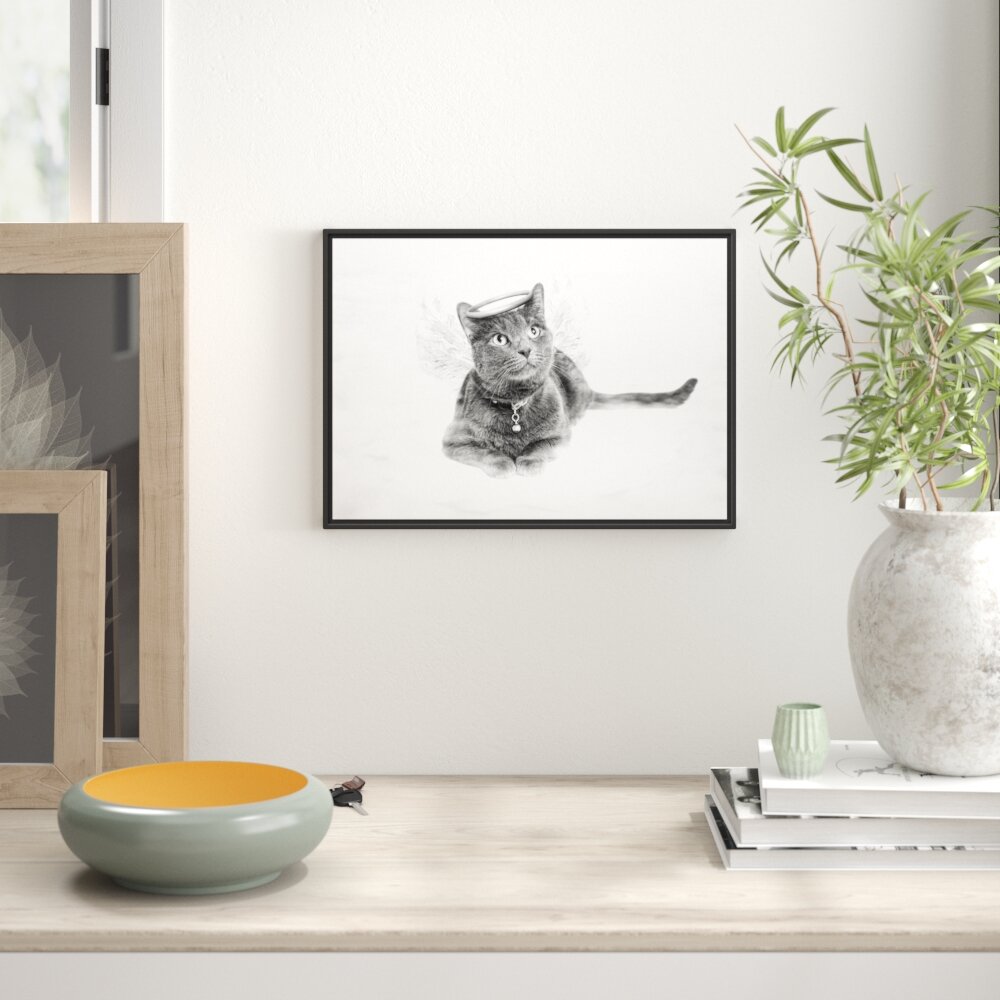 Gerahmtes Wandbild Katzen-EngelHimmel