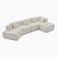 Canapé modulaire moderne en L de 140 po, sans assemblage requis, canapé modulaire Boucle-33990540