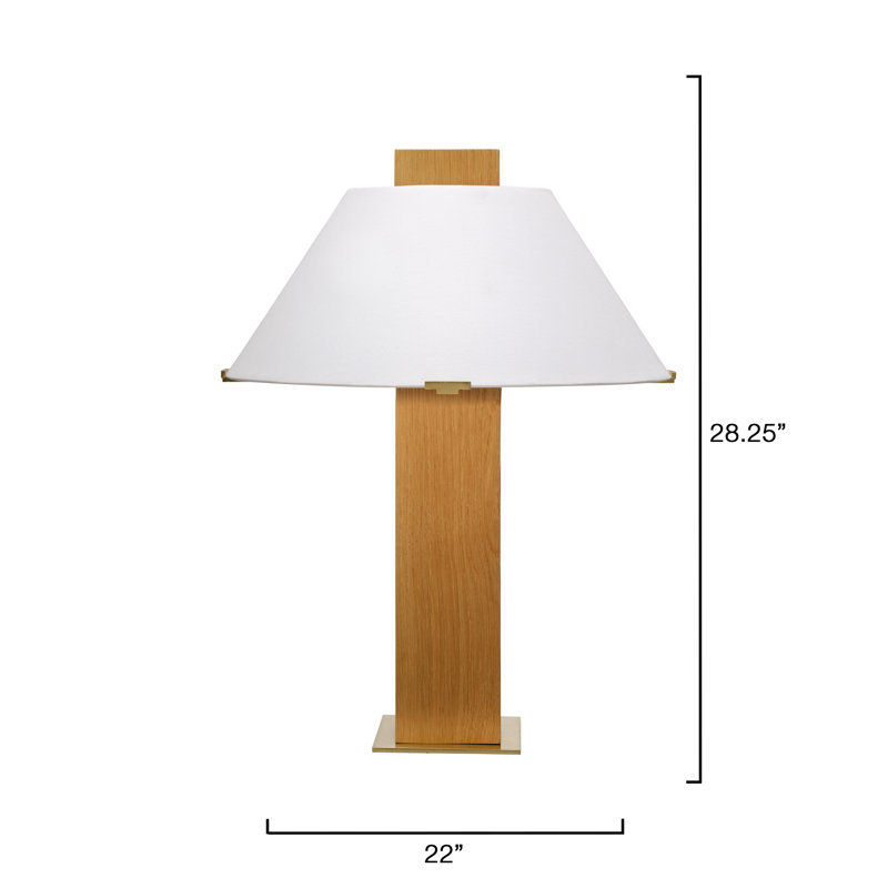 Craftsman Veneer Table Lamp, Natural Oak