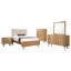 Ensemble de chambre à coucher double 5 pièces Winston Brown-131655026-131655023