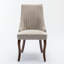 Chaise de salle à manger rembourrée haut de gamme à dossier haut avec pieds en bois massif (lot de 2)-1235107577-1235107581-1235107582