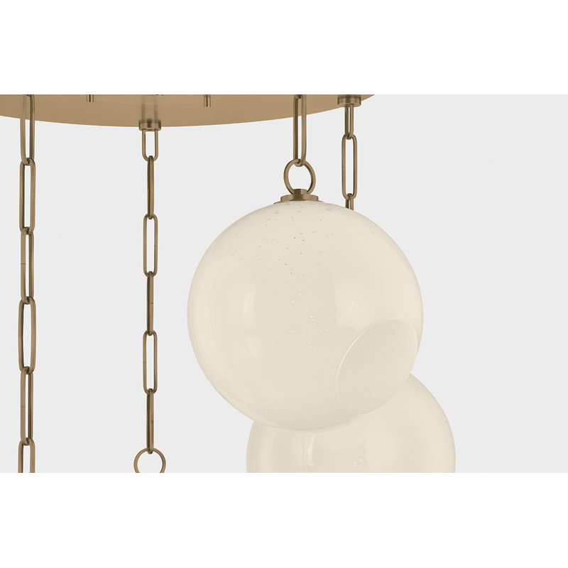 Troy Lighting Bramble Chandelier in Patina Brass, 5 Lights, 14.25" H x 35" W x 35" D