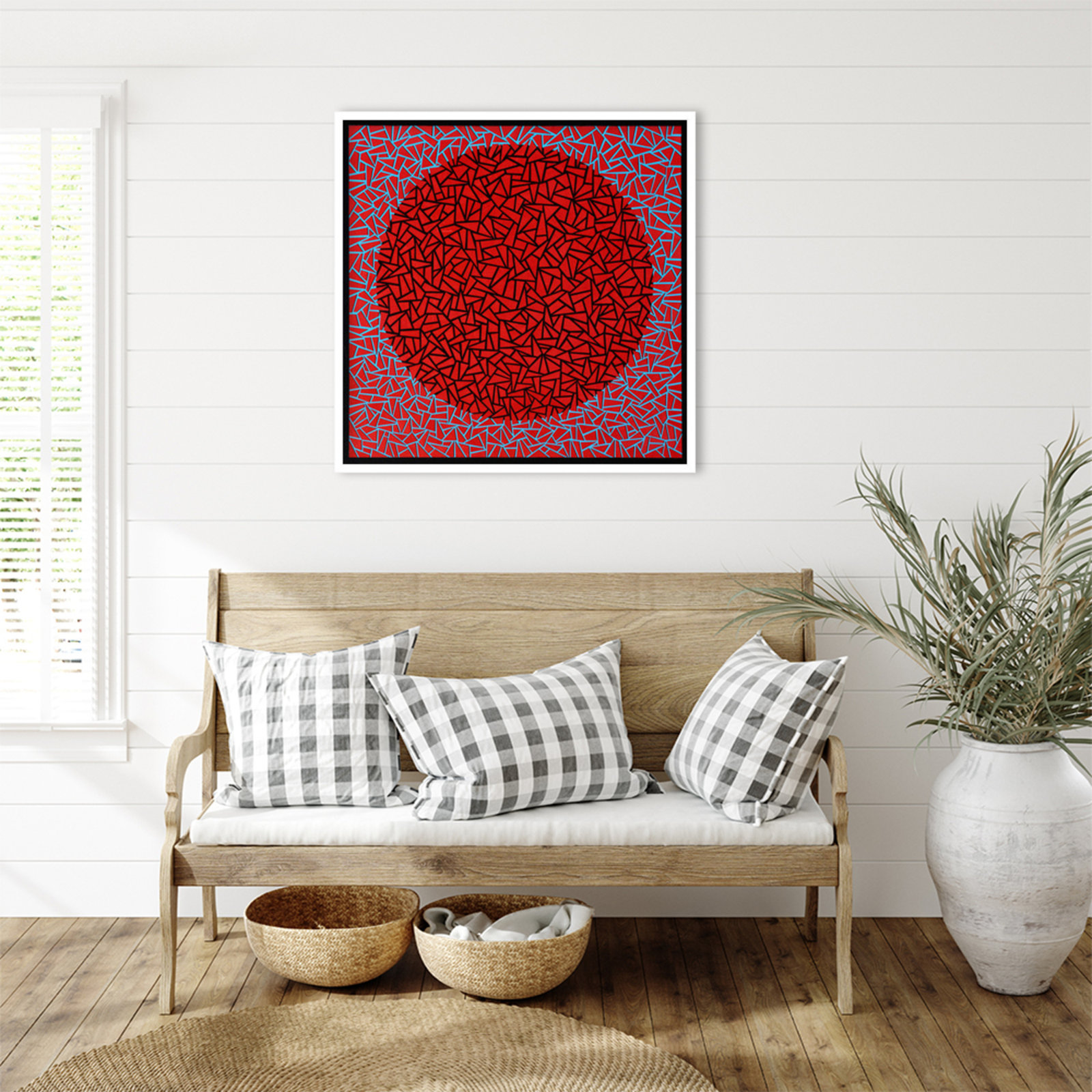 Gods Navel by Alex Dunn, White, 33" H x 33" W x 1" D