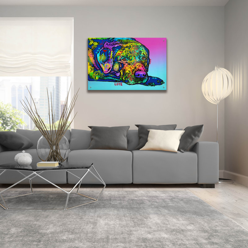 «I Love Lazy Us Time» par Dean Russo, H 24 po x l 36 po x P 0,2 po