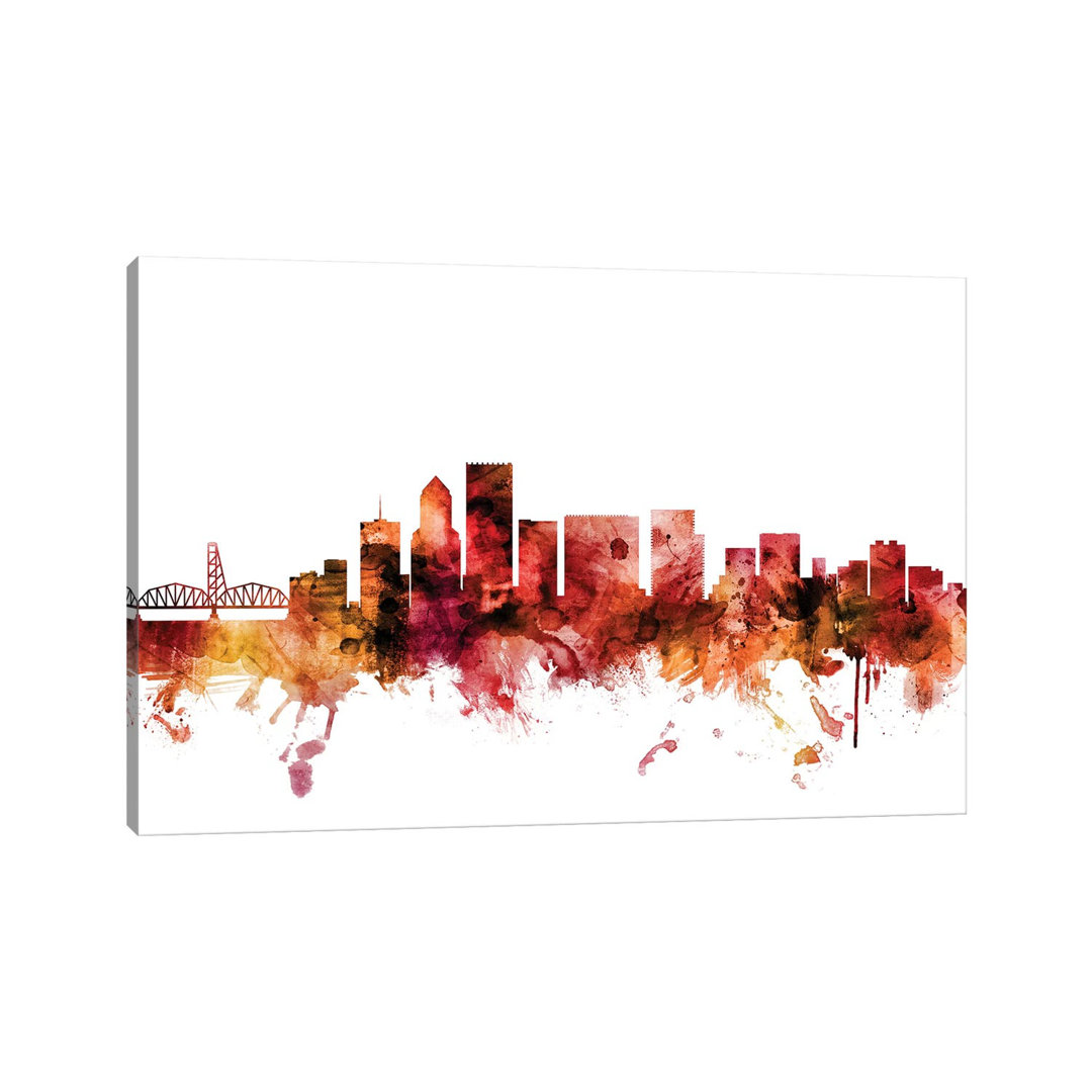 Portland, Oregon Skyline by Michael Tompsett - Wrapped Canvas Gallery-Wrapped Canvas GiclÃ©e