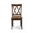 5 Piece Dining Set Includes a Rectangle Dining Room Table with Butterfly Leaf and 4 Linen Fabric Upholstered Kitchen Chairs, Mahogany-1532206587-1532206582