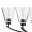 Lustre 5 lumières Fairendale noir mat avec verre transparent